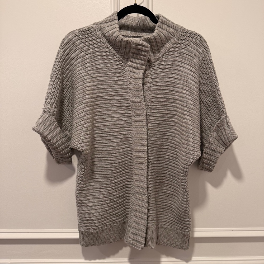 Banana Republic Women's Gray Chunky Knit Turtleneck‎ Sweater Oversized Size L